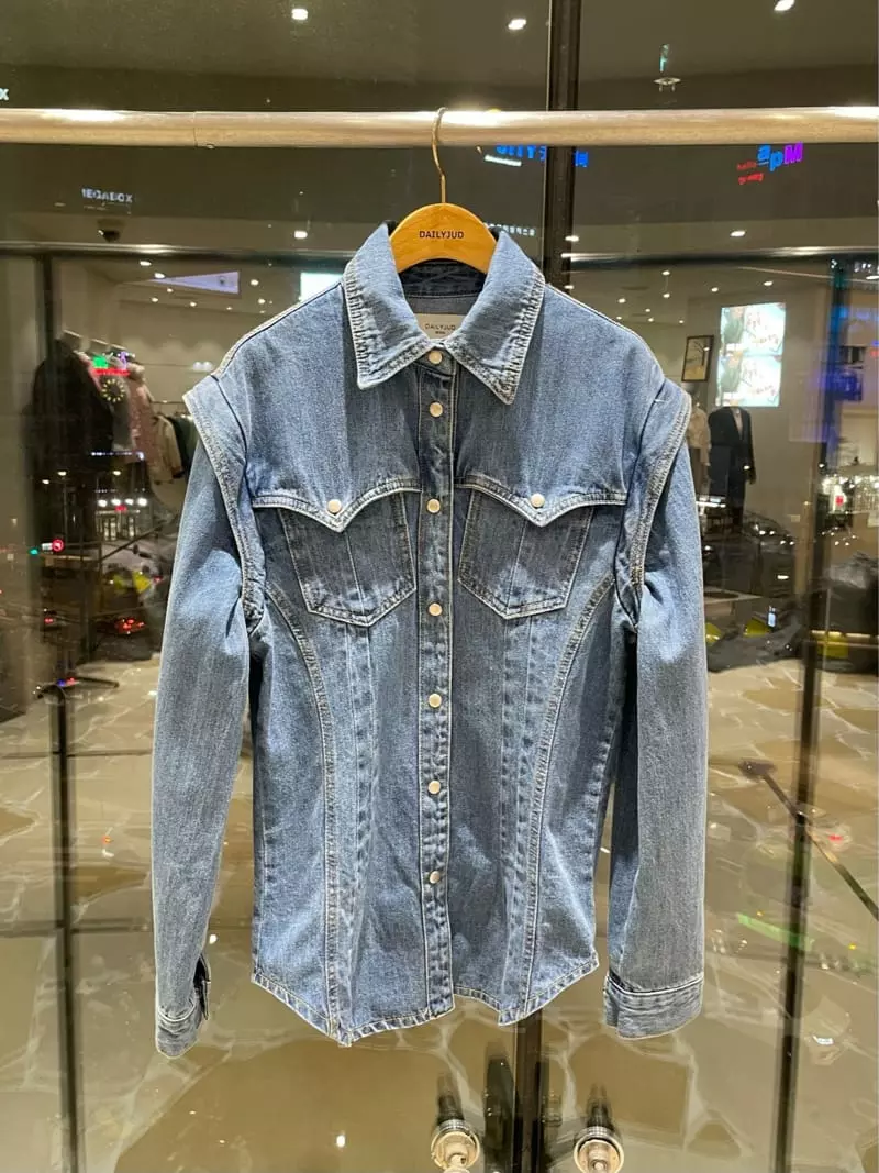 Dailyjud - Korean Women Fashion - #momslook - Nesty Denim Shirt