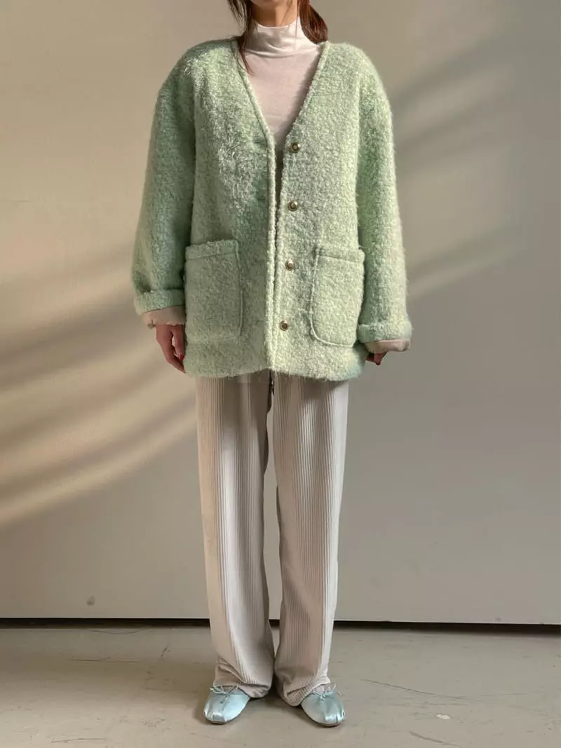 Dailyjud - Korean Women Fashion - #pursuepretty - No Collar Jacket - 7