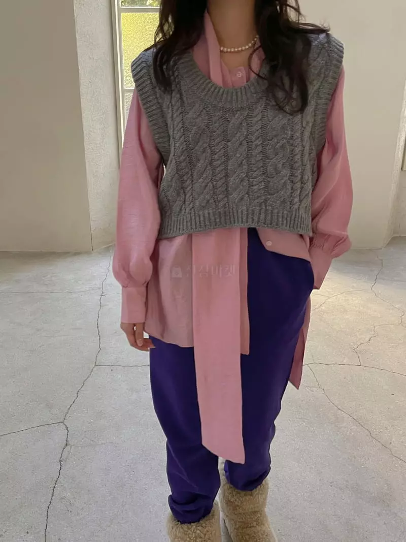 Dailyjud - Korean Women Fashion - #restrostyle - Tie Blouse - 10