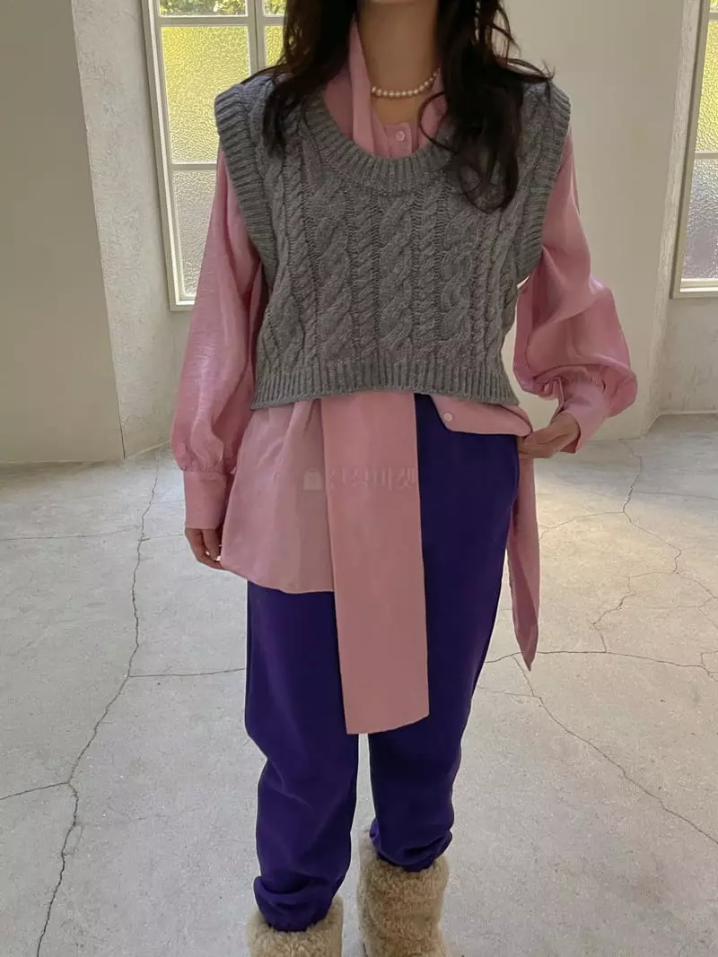 Dailyjud - Korean Women Fashion - #romanticstyle - Tie Blouse - 11