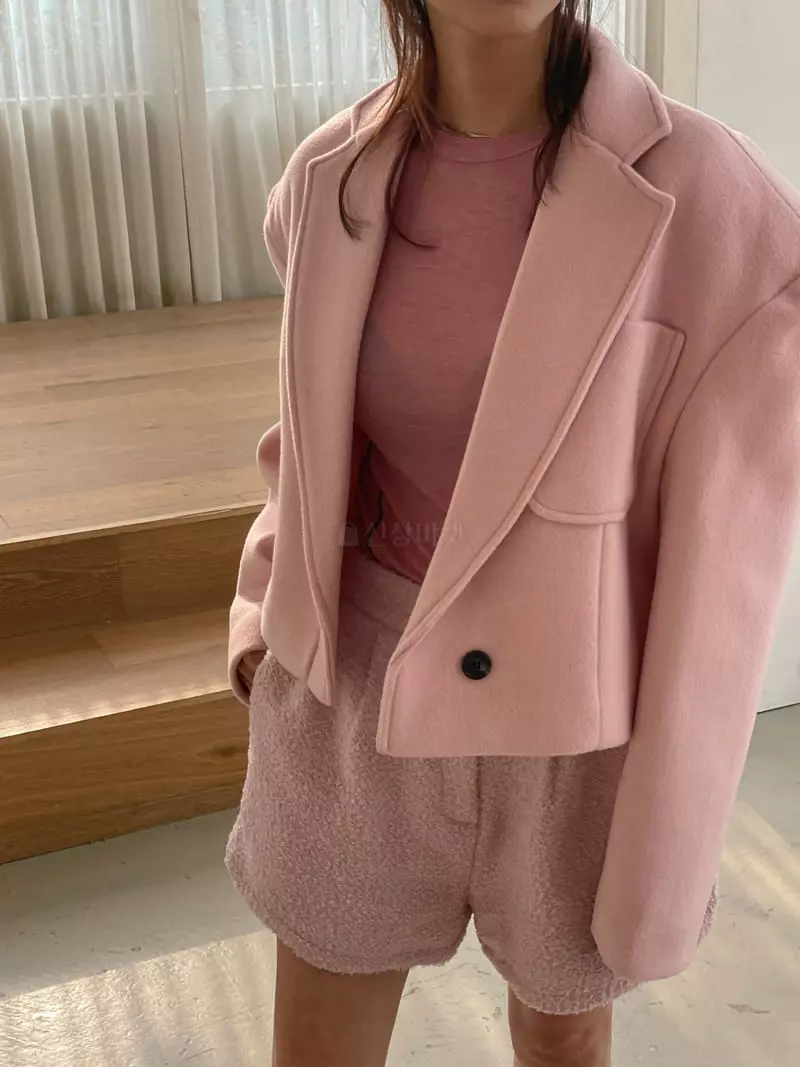 Dailyjud - Korean Women Fashion - #romanticstyle - One Button Crop Jacket
