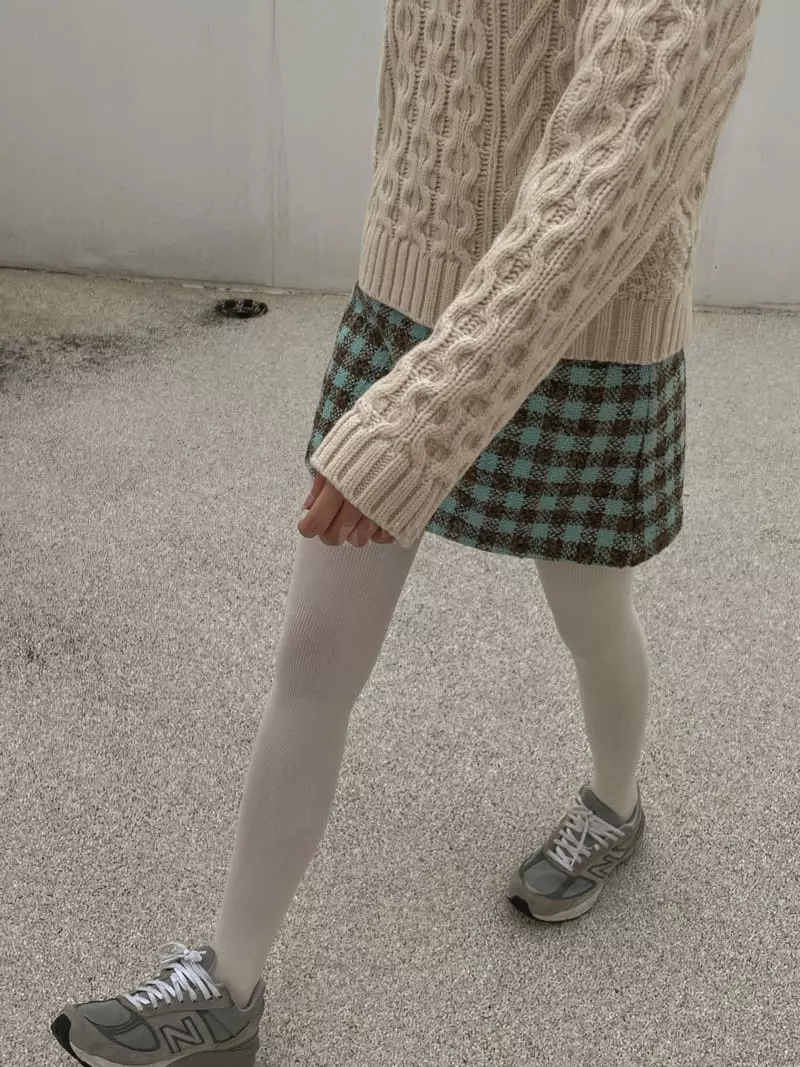 Dailyjud - Korean Women Fashion - #shopsmall - Check Twid Set Skirt - 5