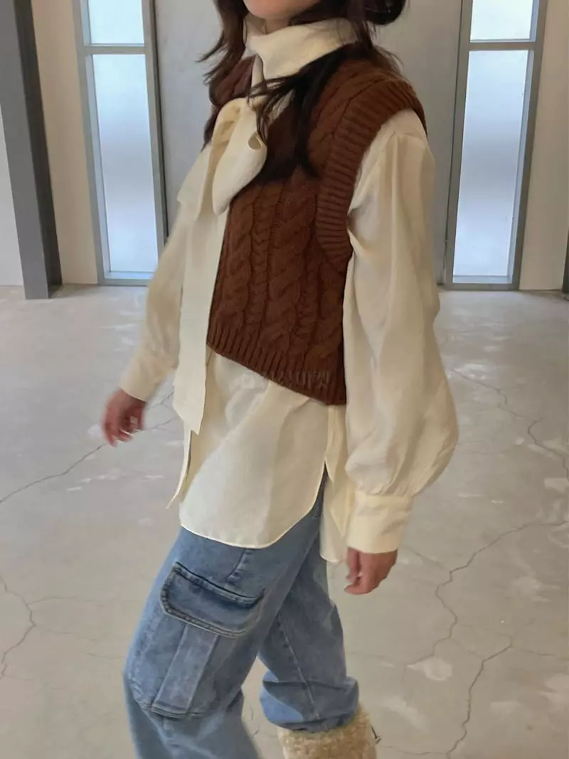 Dailyjud - Korean Women Fashion - #thelittlethings - Cable Vdest - 10