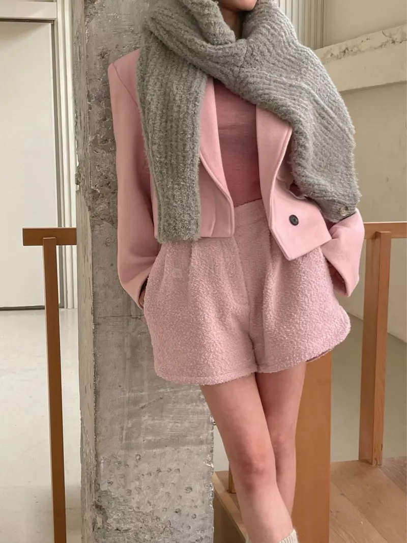 Dailyjud - Korean Women Fashion - #thatsdarling - One Button Crop Jacket - 4