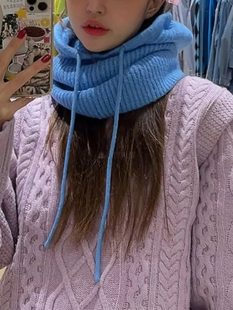 Dailyjud - Korean Women Fashion - #vintageinspired - Hoody Baraclava - 12