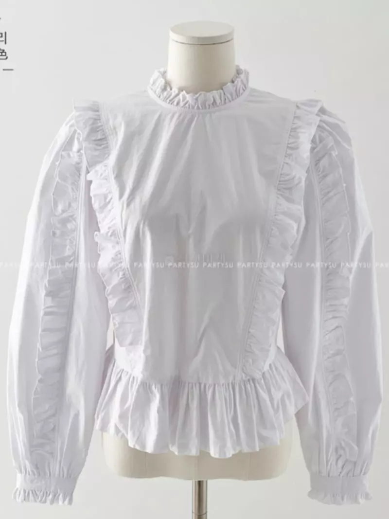 Dailyjud - Korean Women Fashion - #vintageinspired - Frill BLouse - 9