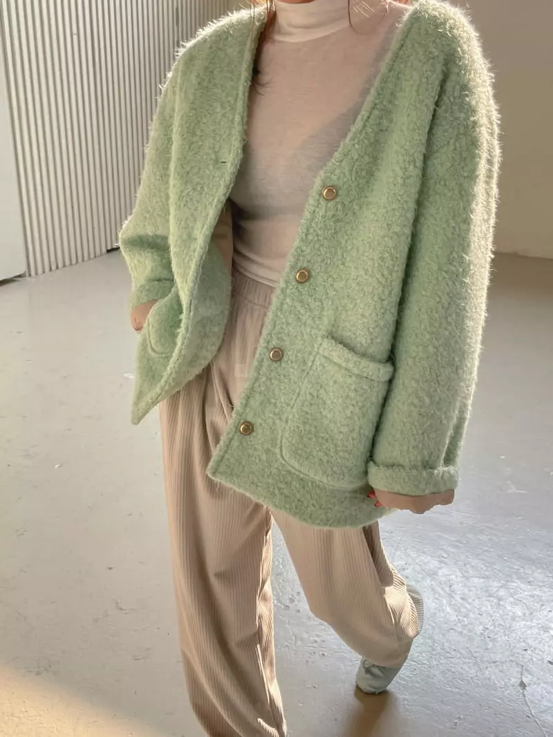 Dailyjud - Korean Women Fashion - #vintageinspired - No Collar Jacket - 5