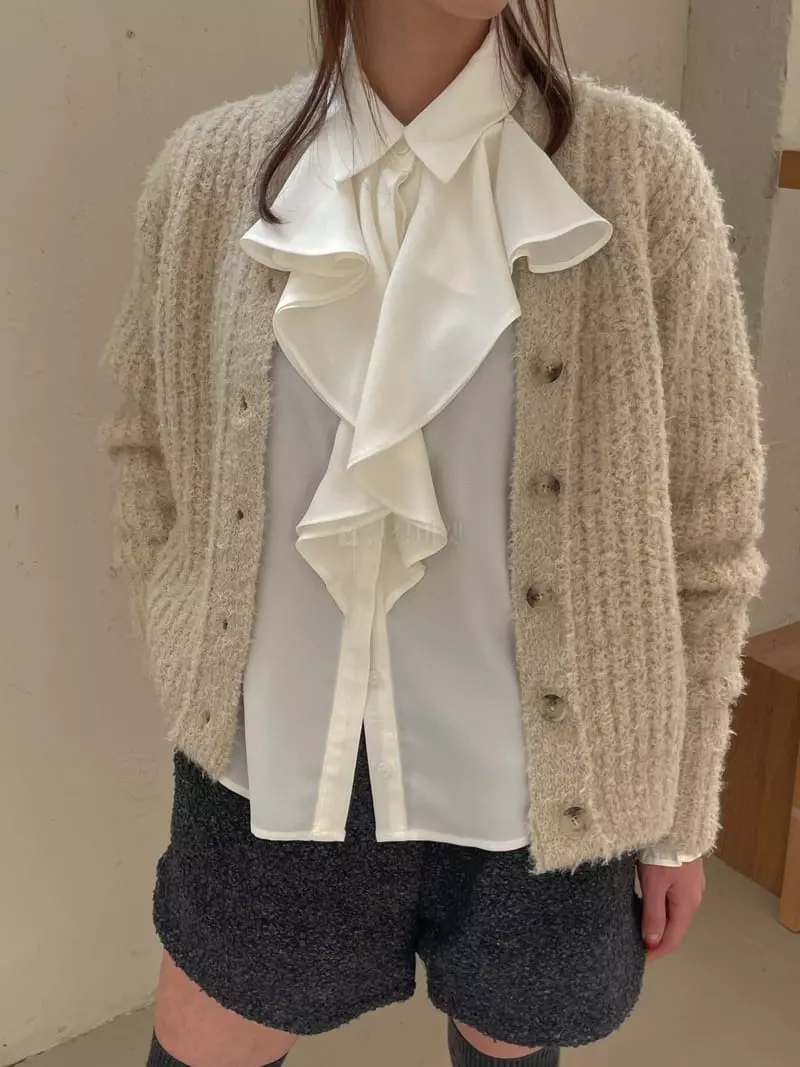 Dailyjud - Korean Women Fashion - #womensfashion - Neck Frill Blouse - 4