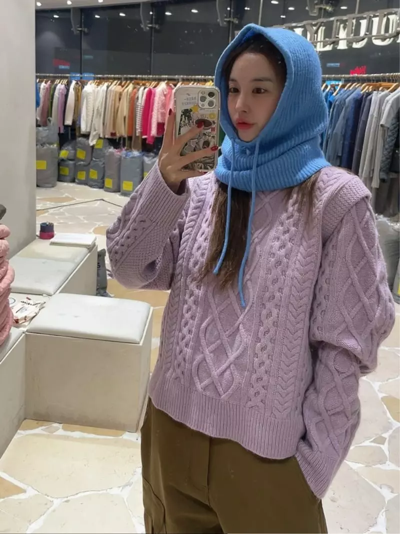 Dailyjud - Korean Women Fashion - #womensfashion - Hoody Baraclava - 11