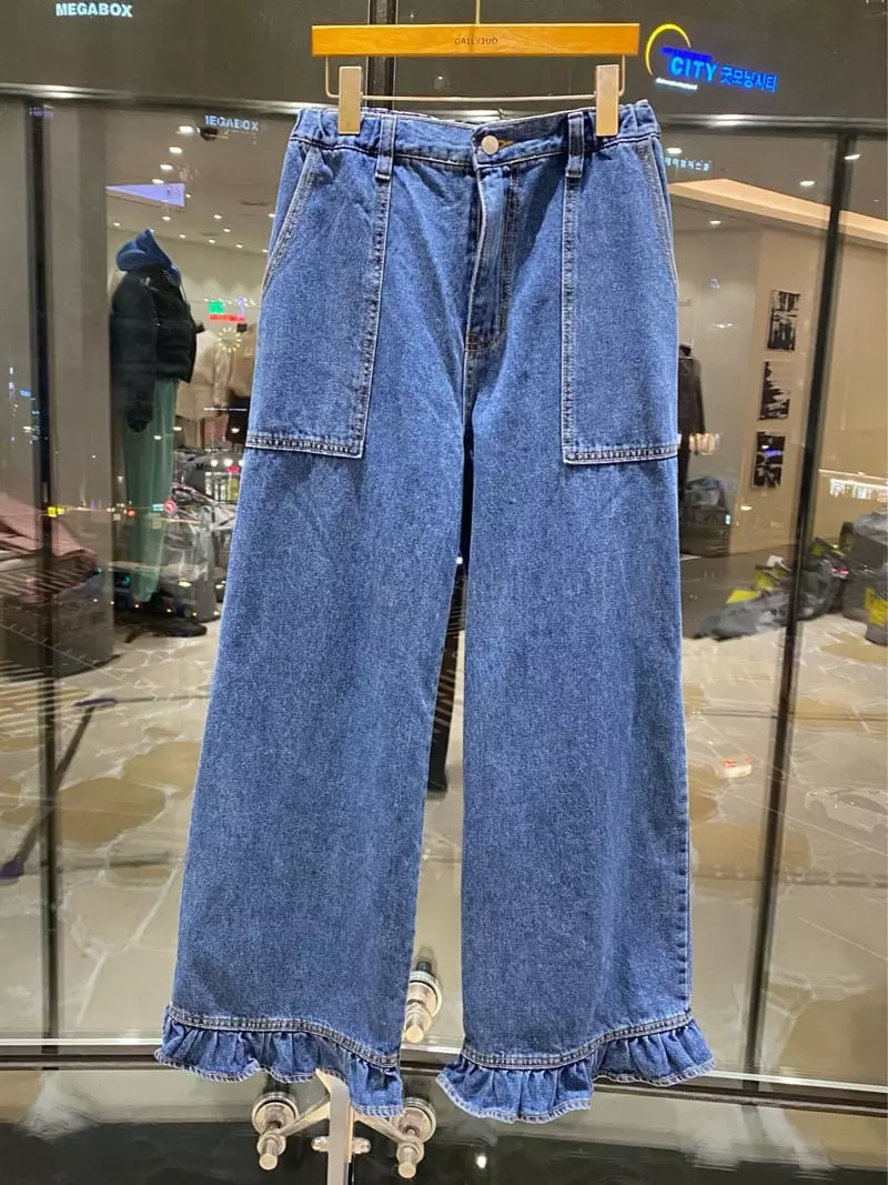 Dailyjud - Korean Women Fashion - #womensfashion - Frill Jeans - 3