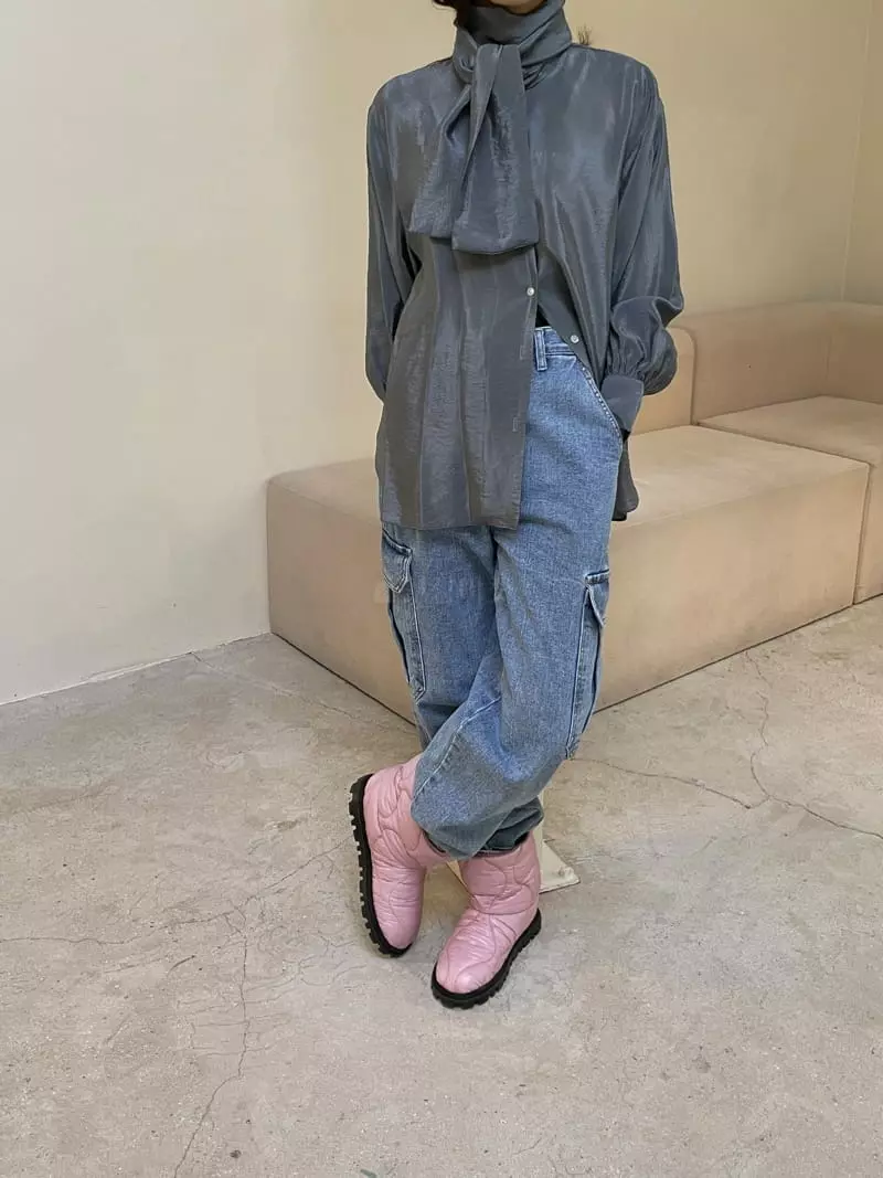 Dailyjud - Korean Women Fashion - #womensfashion - Tie Blouse - 6