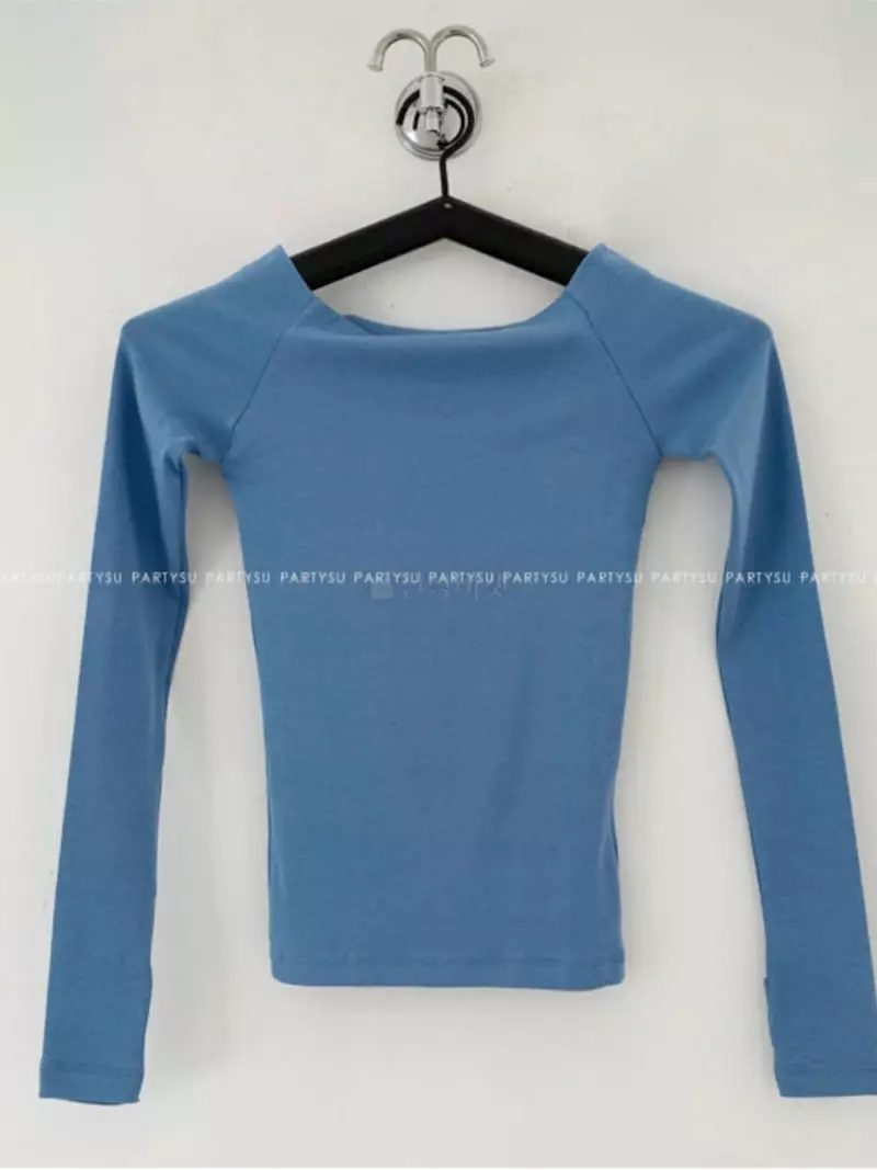 Dailyjud - Korean Women Fashion - #womensfashion - Off SHOulder Tee - 11