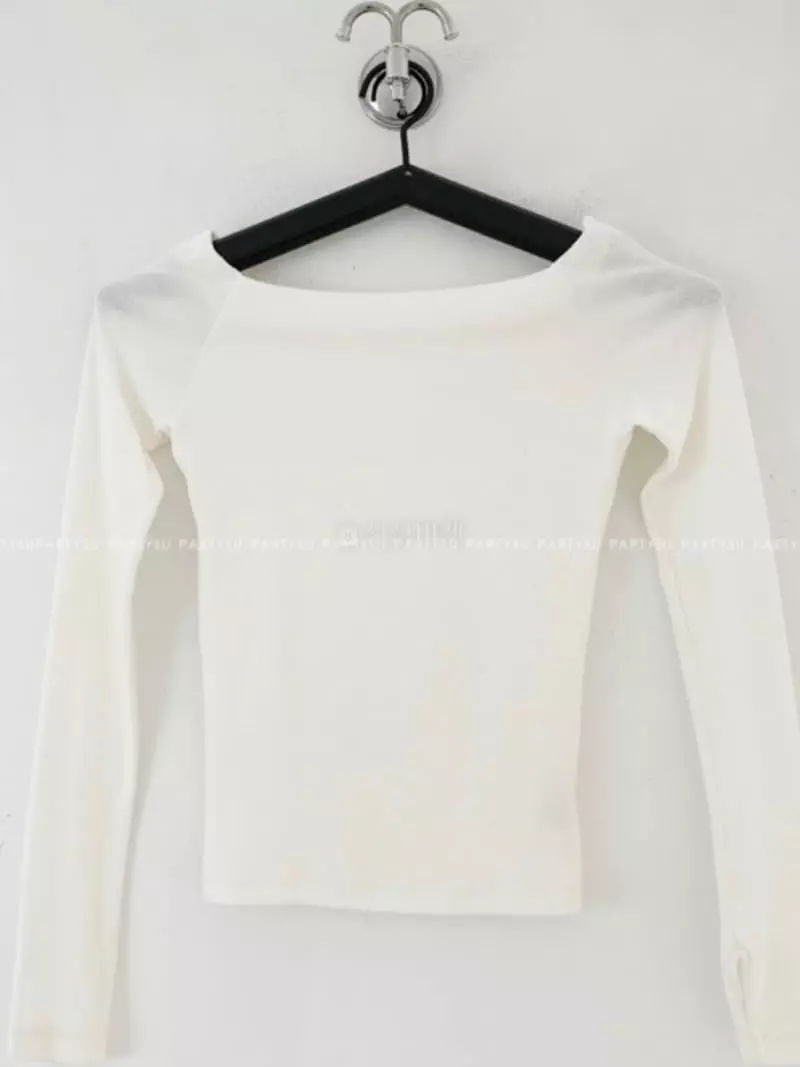 Dailyjud - Korean Women Fashion - #womensfashion - Off SHOulder Tee - 9