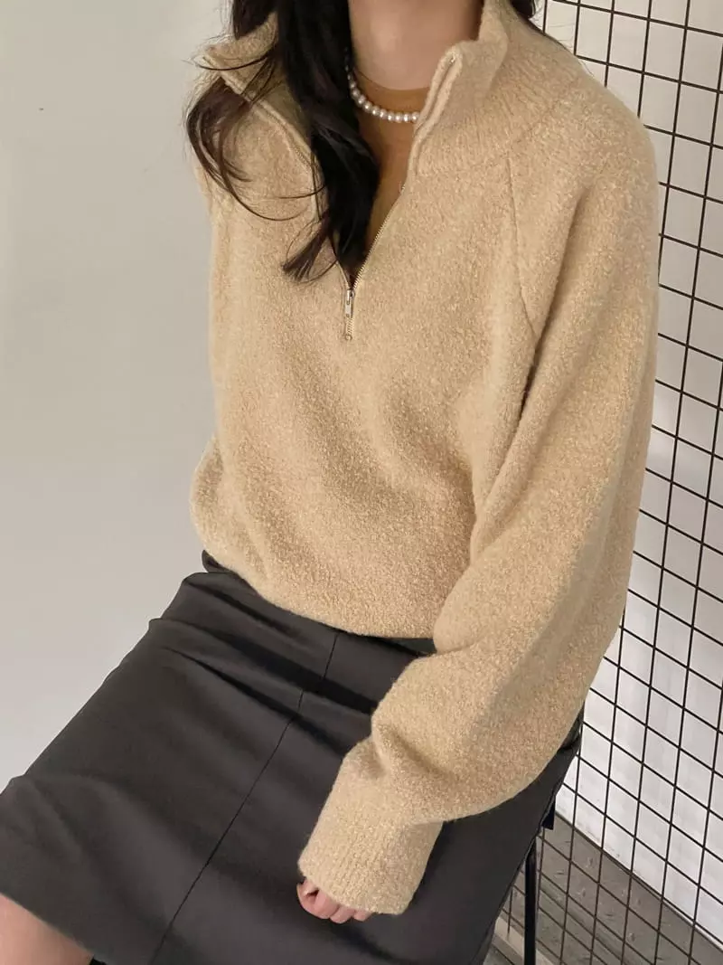 Dailyjud - Korean Women Fashion - #womensfashion - Bookle Zip-up Knit Tee - 11