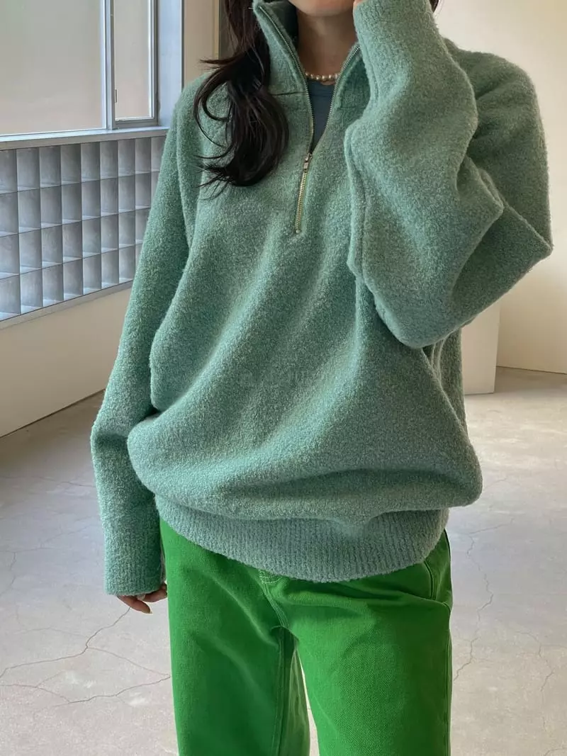 Dailyjud - Korean Women Fashion - #womensfashion - Bookle Zip-up Knit Tee - 3
