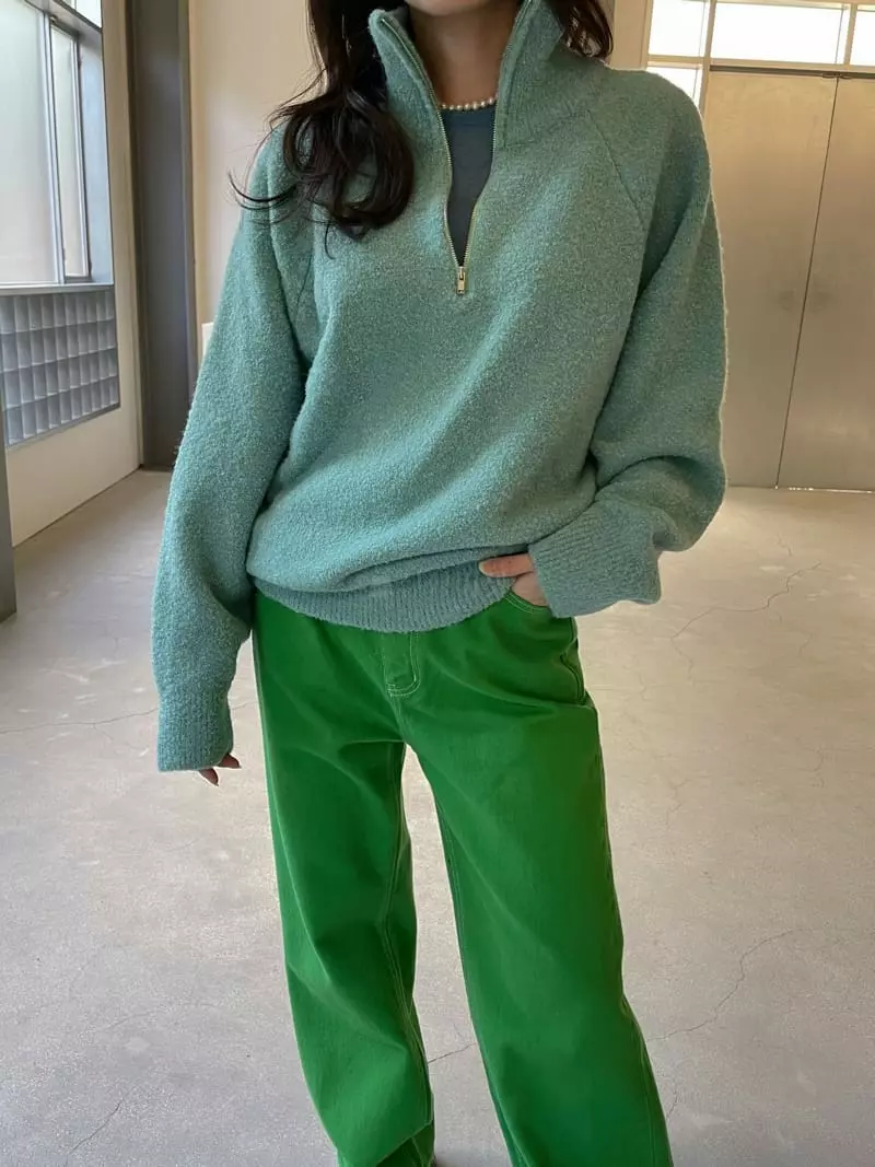 Dailyjud - Korean Women Fashion - #womensfashion - Bookle Zip-up Knit Tee - 5