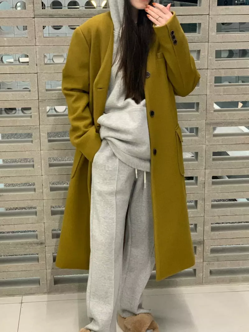 Daisy - Korean Women Fashion - #momslook - V Long Coat - 5