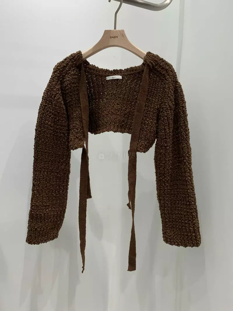 Daisy - Korean Women Fashion - #womensfashion - Crop Bolero Knit Tee - 5