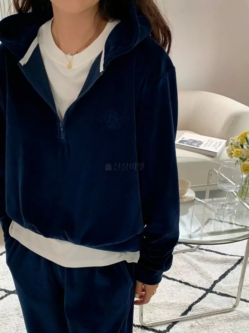 Dawning - Korean Women Fashion - #momslook - Velvet Set - 2