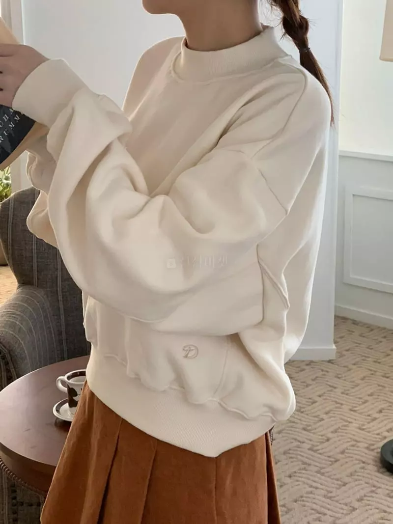 Dawning - Korean Women Fashion - #momslook - Half Turtleneck Sweatshirt