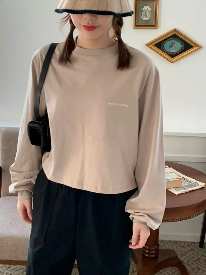 Dawning - Korean Women Fashion - #momslook - Shirring Loose Tee - 9