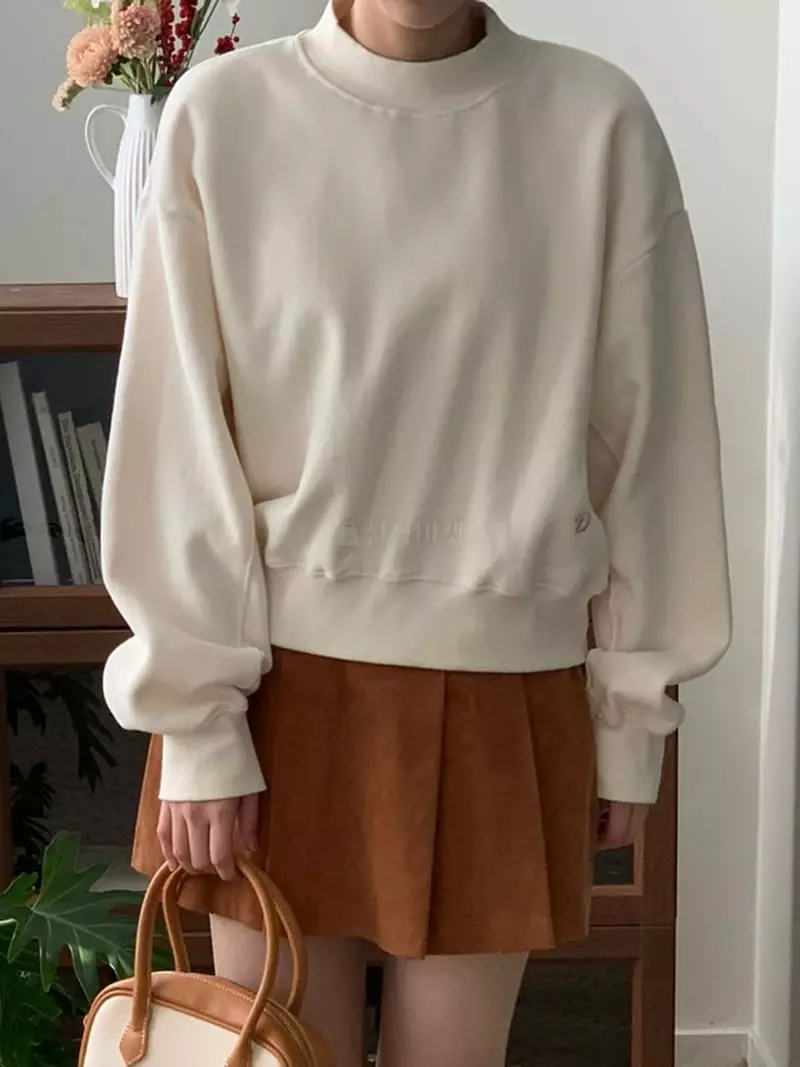 Dawning - Korean Women Fashion - #womensfashion - Half Turtleneck Sweatshirt - 2