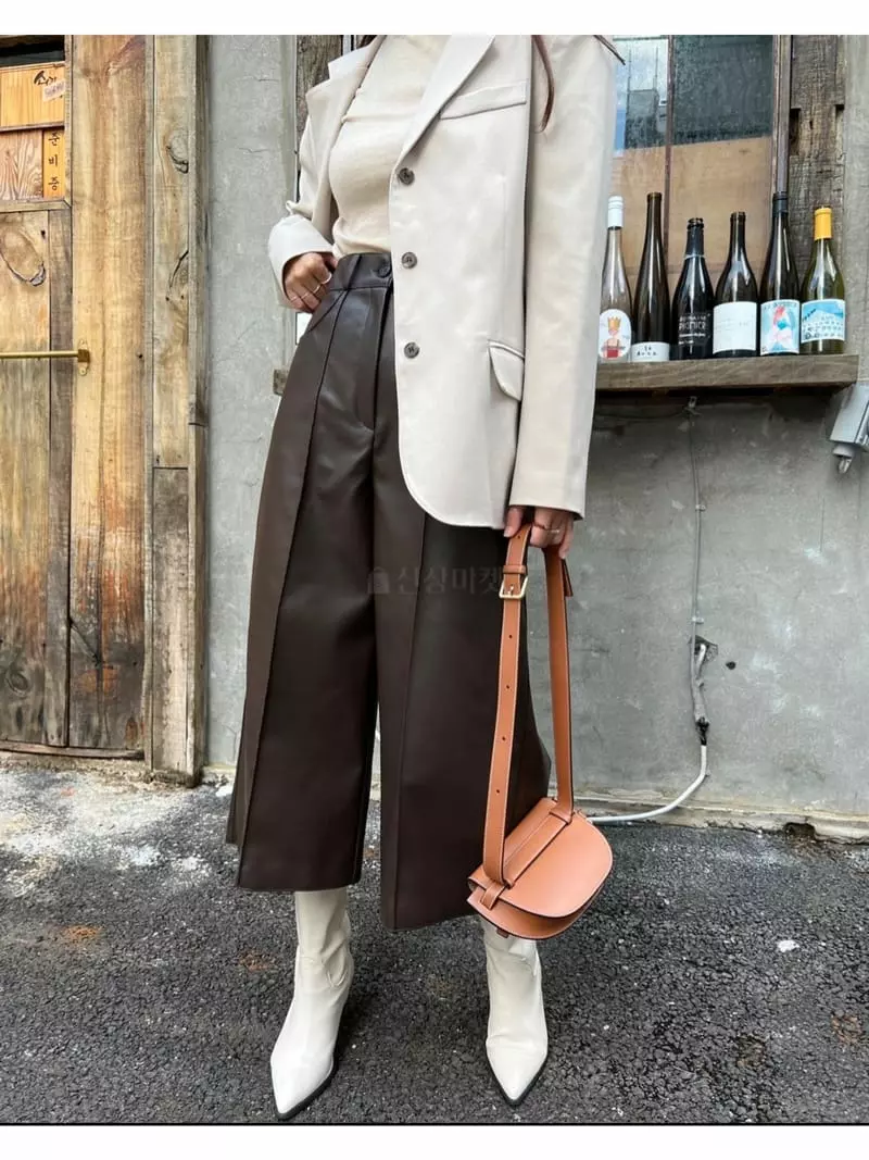 Dayday - Korean Women Fashion - #momslook - Leather Pants - 11