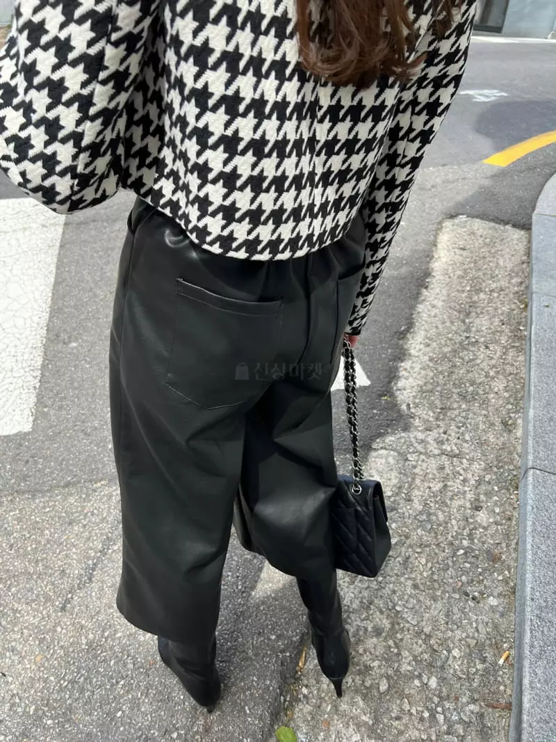 Dayday - Korean Women Fashion - #momslook - Leather Pants - 5