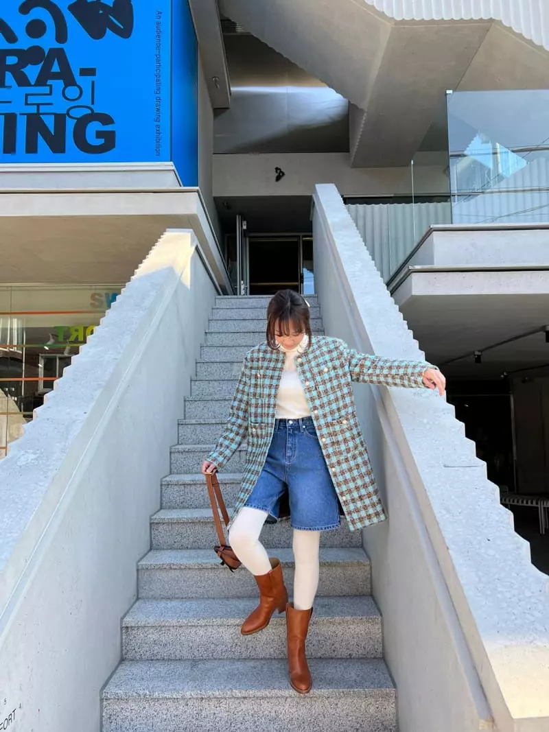 Dayday - Korean Women Fashion - #momslook - Check One-piece - 10