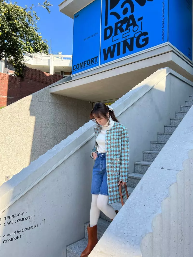 Dayday - Korean Women Fashion - #momslook - Check One-piece - 8