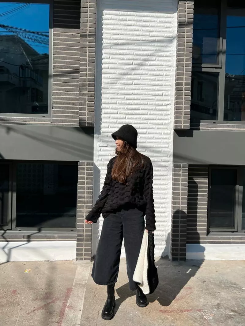 Dayday - Korean Women Fashion - #momslook - Wave Knit Tee - 7