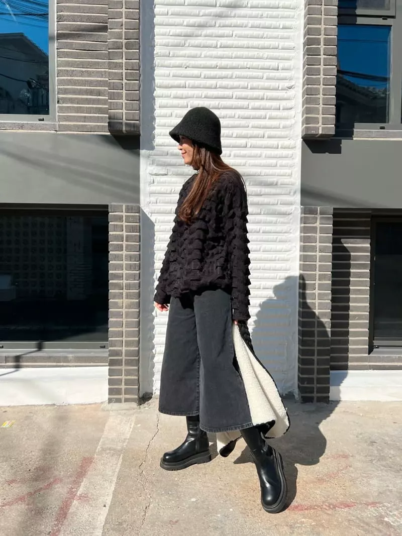 Dayday - Korean Women Fashion - #momslook - Wave Knit Tee - 9