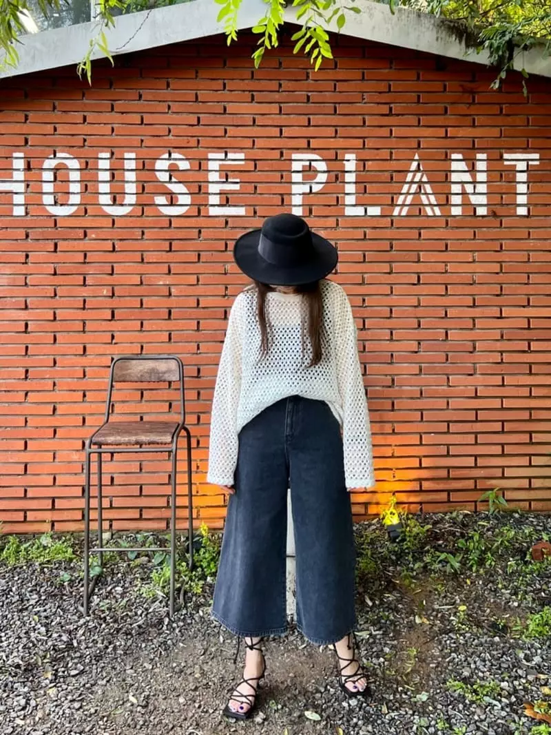 Dayday - Korean Women Fashion - #momslook - Wide Black Jeans - 7