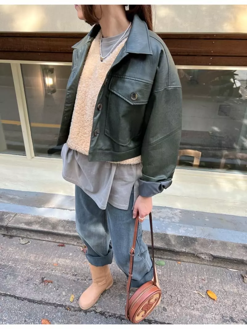 Dayday - Korean Women Fashion - #thatsdarling - Leather Jacket - 11