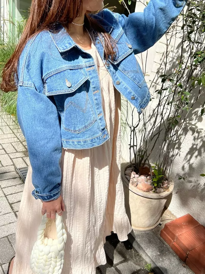Dayday - Korean Women Fashion - #womensfashion - Denim Jacket - 12