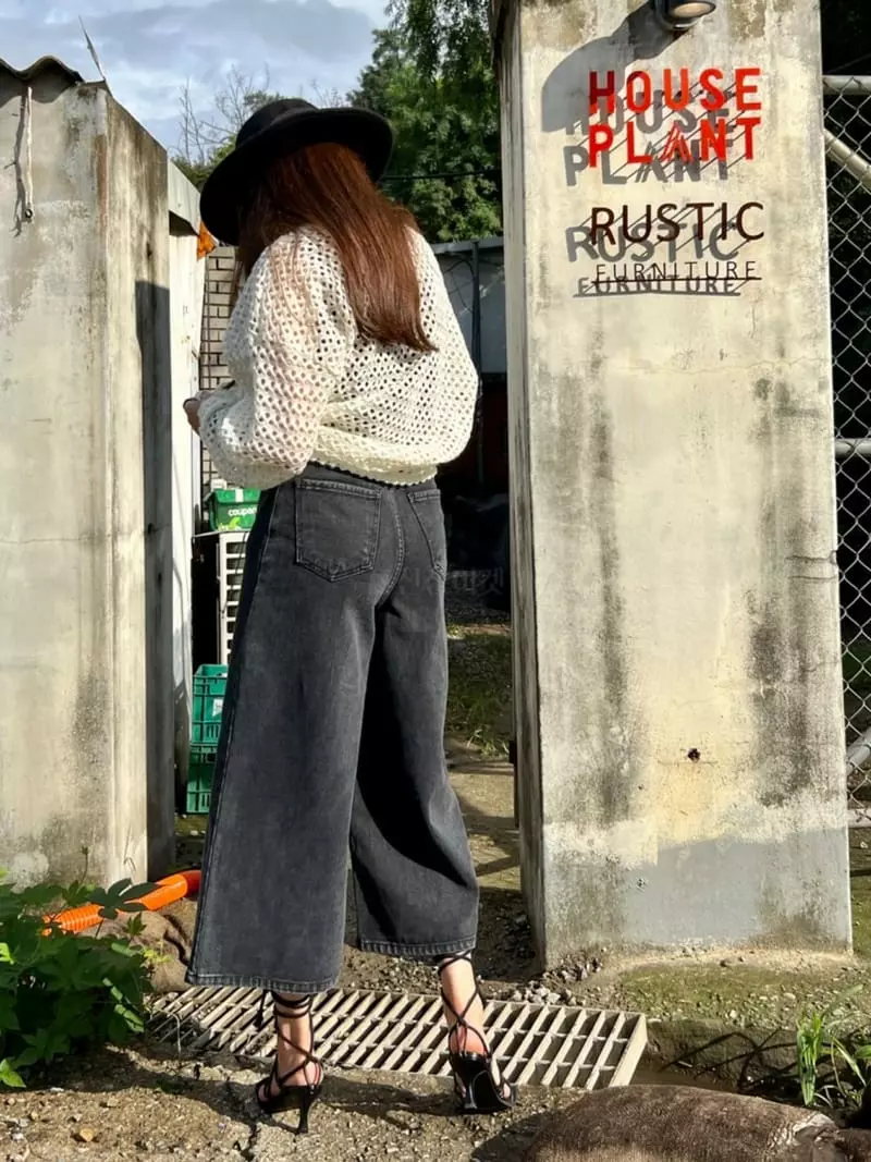 Dayday - Korean Women Fashion - #womensfashion - Wide Black Jeans - 12
