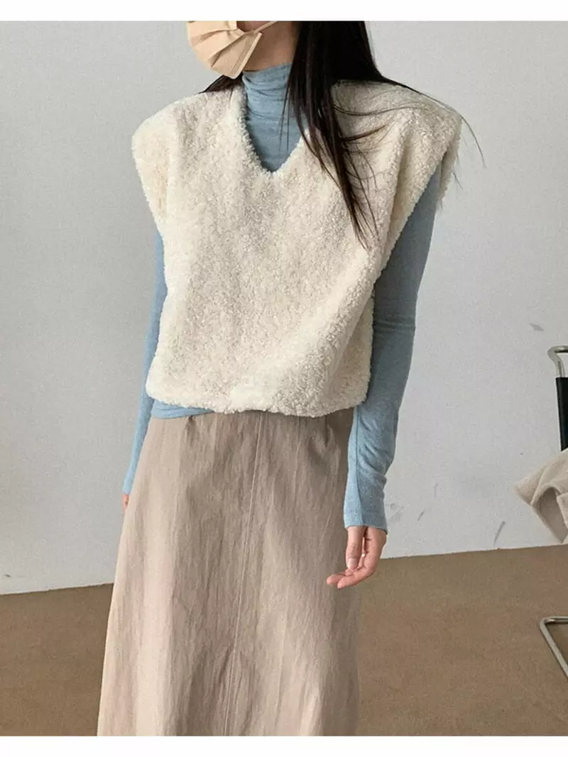 Dayday - Korean Women Fashion - #womensfashion - Bear  Vest
