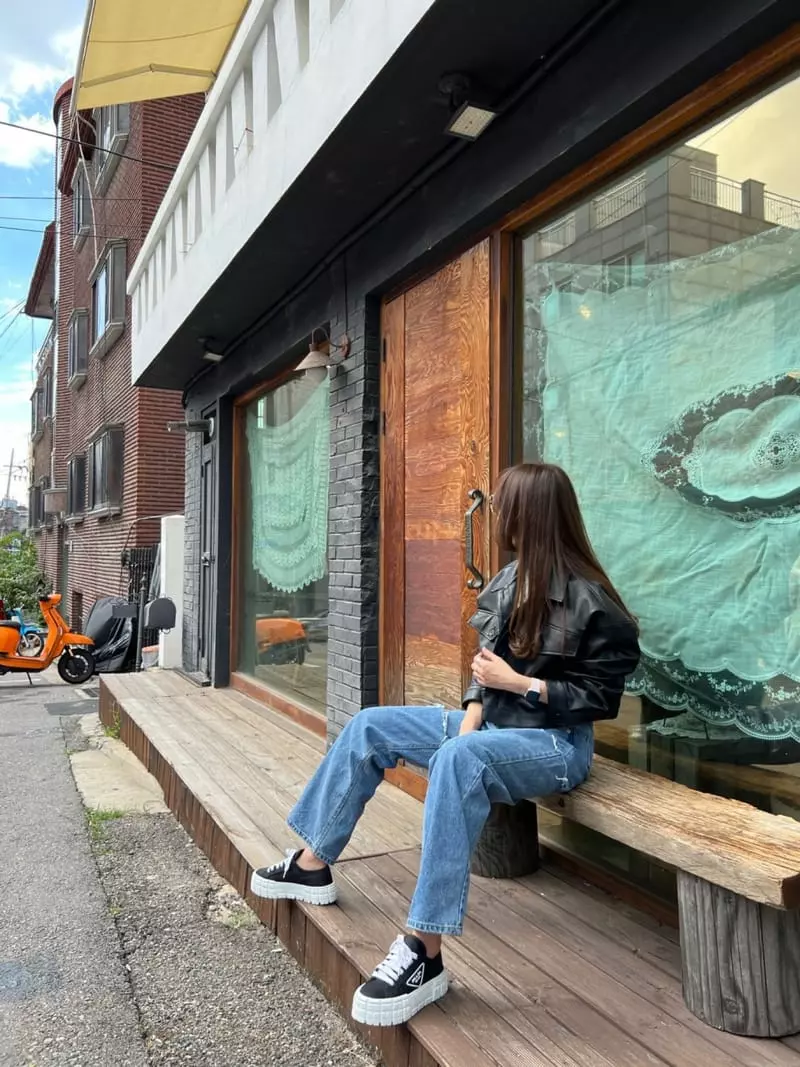 Dayday - Korean Women Fashion - #momslook - Leather Jacket - 4