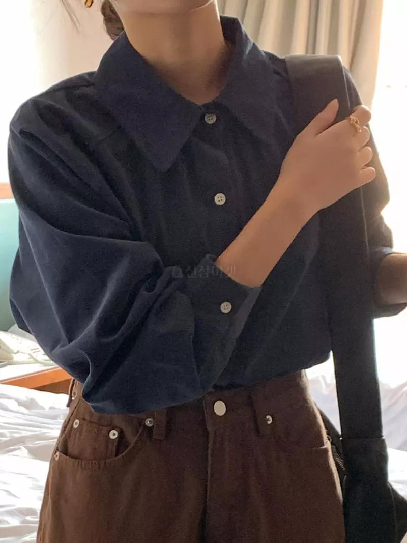 Denali - Korean Women Fashion - #vintagekidsstyle - Shirring Shirt - 4