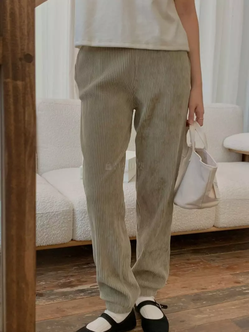 Denali - Korean Women Fashion - #shopsmall - Veloure Pants - 5