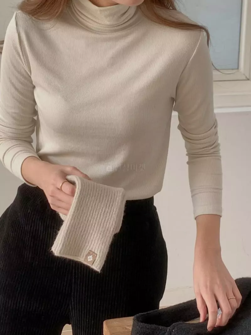 Denali - Korean Women Fashion - #thelittlethings - Rib Turtleneck Tee - 2