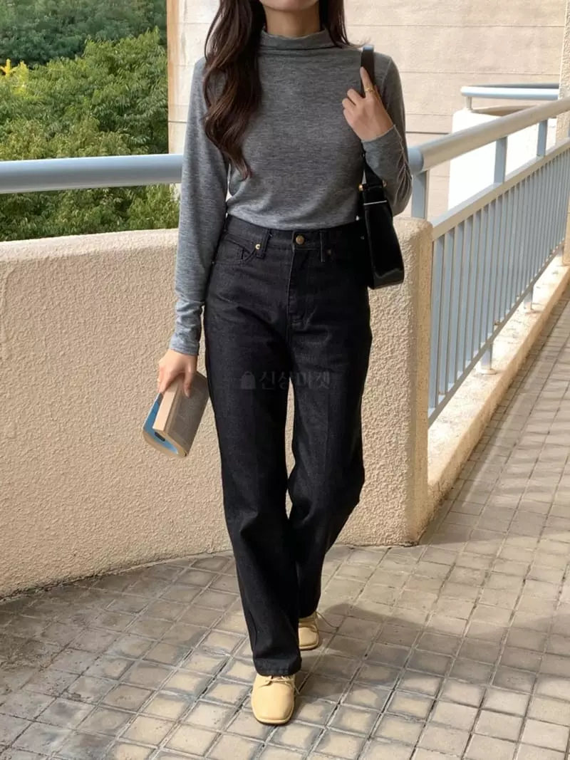 Denali - Korean Women Fashion - #vintageinspired - Turtleneck Tee - 5