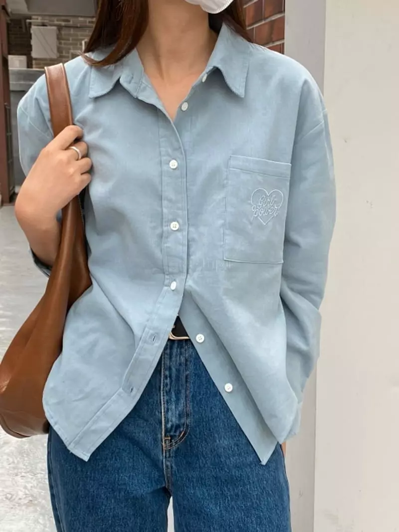 Denali - Korean Women Fashion - #womensfashion - Rib Heart Shirt - 11