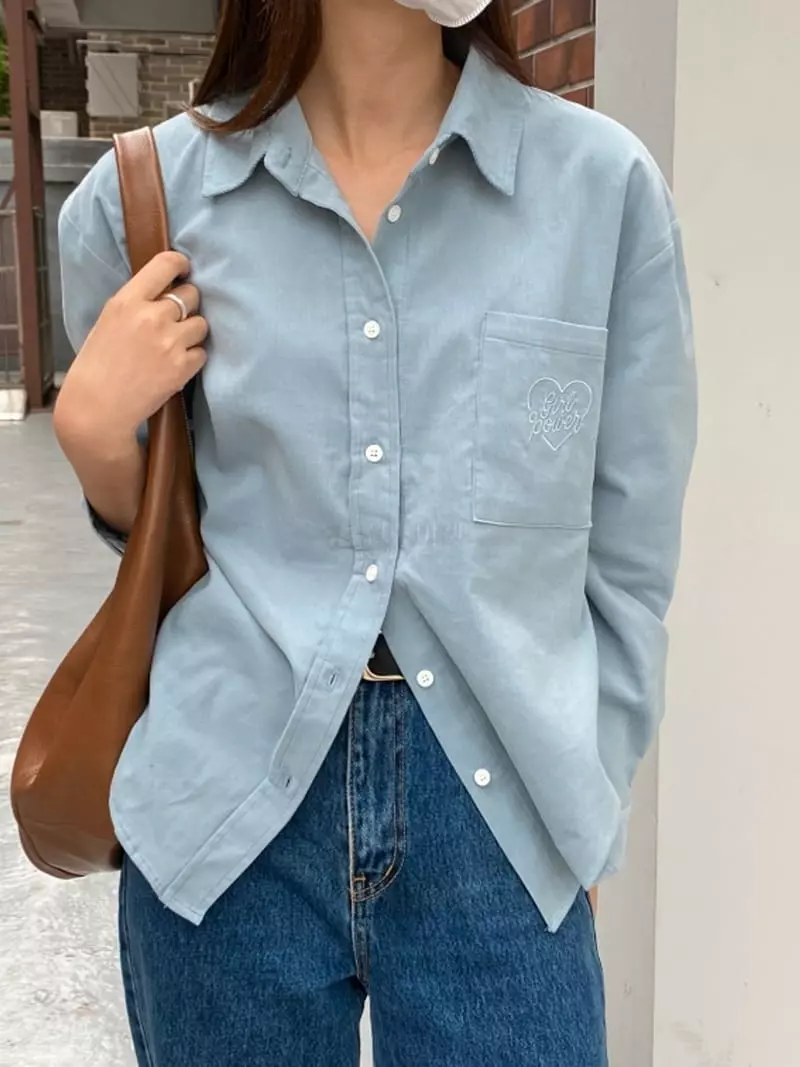 Denali - Korean Women Fashion - #womensfashion - Rib Heart Shirt - 7