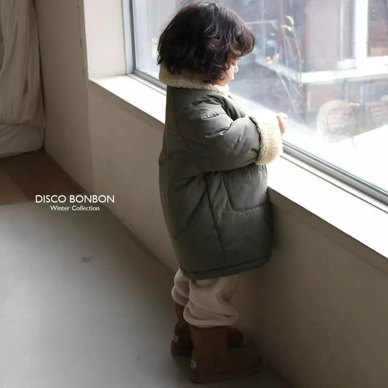 Disco Bonbon - Korean Children Fashion - #littlefashionista - Khaki Bonbon Padding Jacket - 12