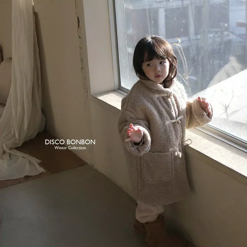 Disco Bonbon - Korean Children Fashion - #toddlerclothing - Boshion Fluffy Coat - 3