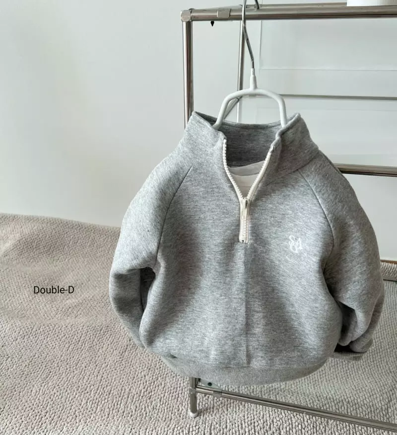 Doubled - Korean Children Fashion - #kidzfashiontrend - Embroidery Half Zip-up - 4