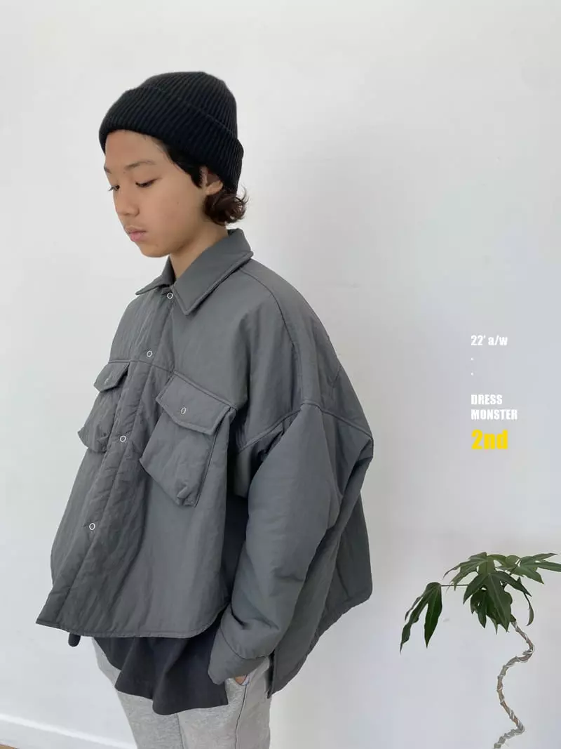 Dress Monster - Korean Junior Fashion - #kidsstore - Off Set Padding Jacket - 2