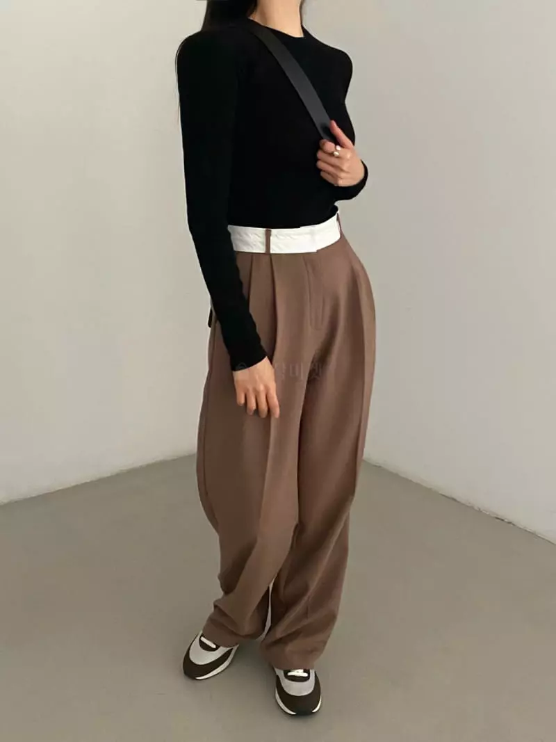 Duplo - Korean Women Fashion - #momslook - Linbe Rib Tee