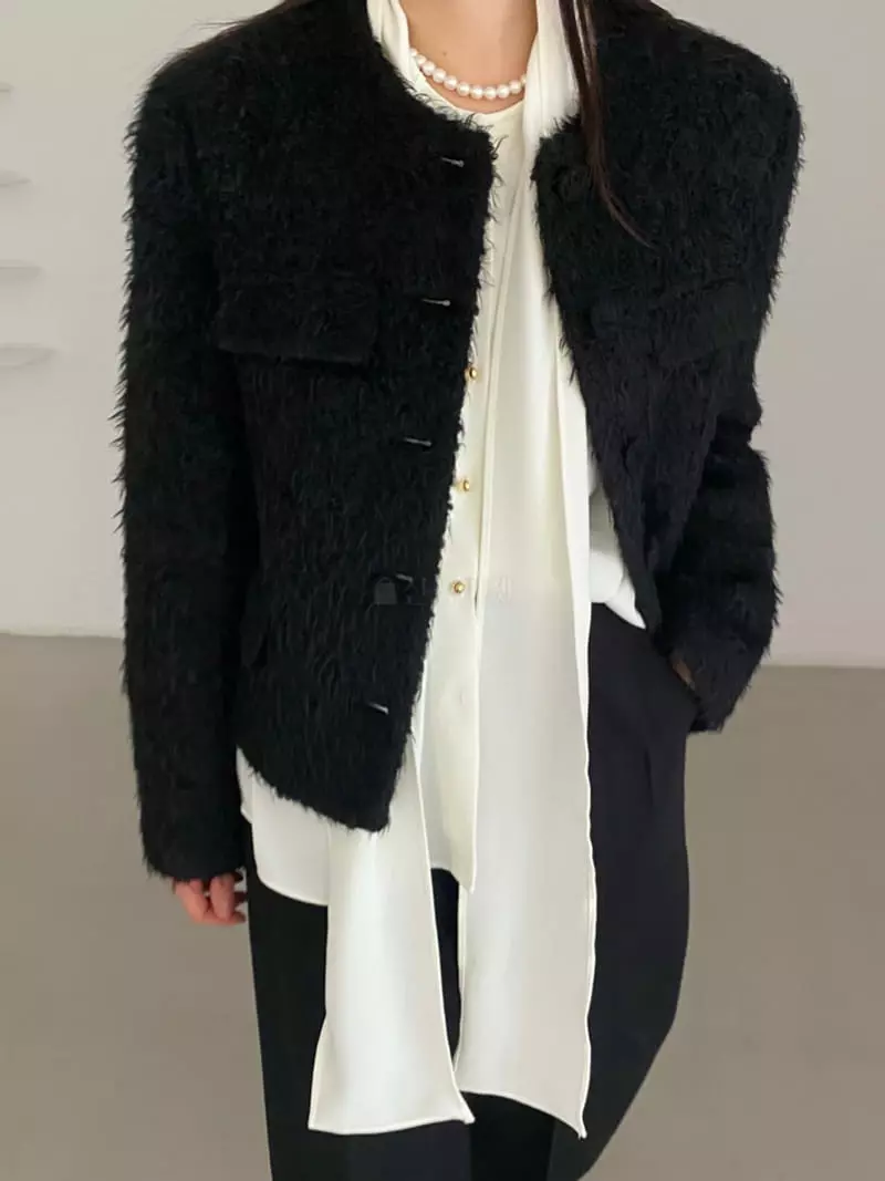 Duplo - Korean Women Fashion - #womensfashion - Mi Angora Jacket - 8